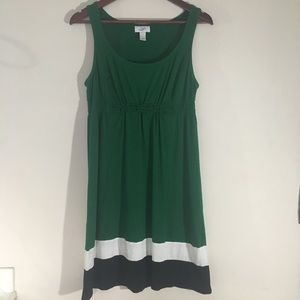 Loft Tank Dress Black and White Trim sz M